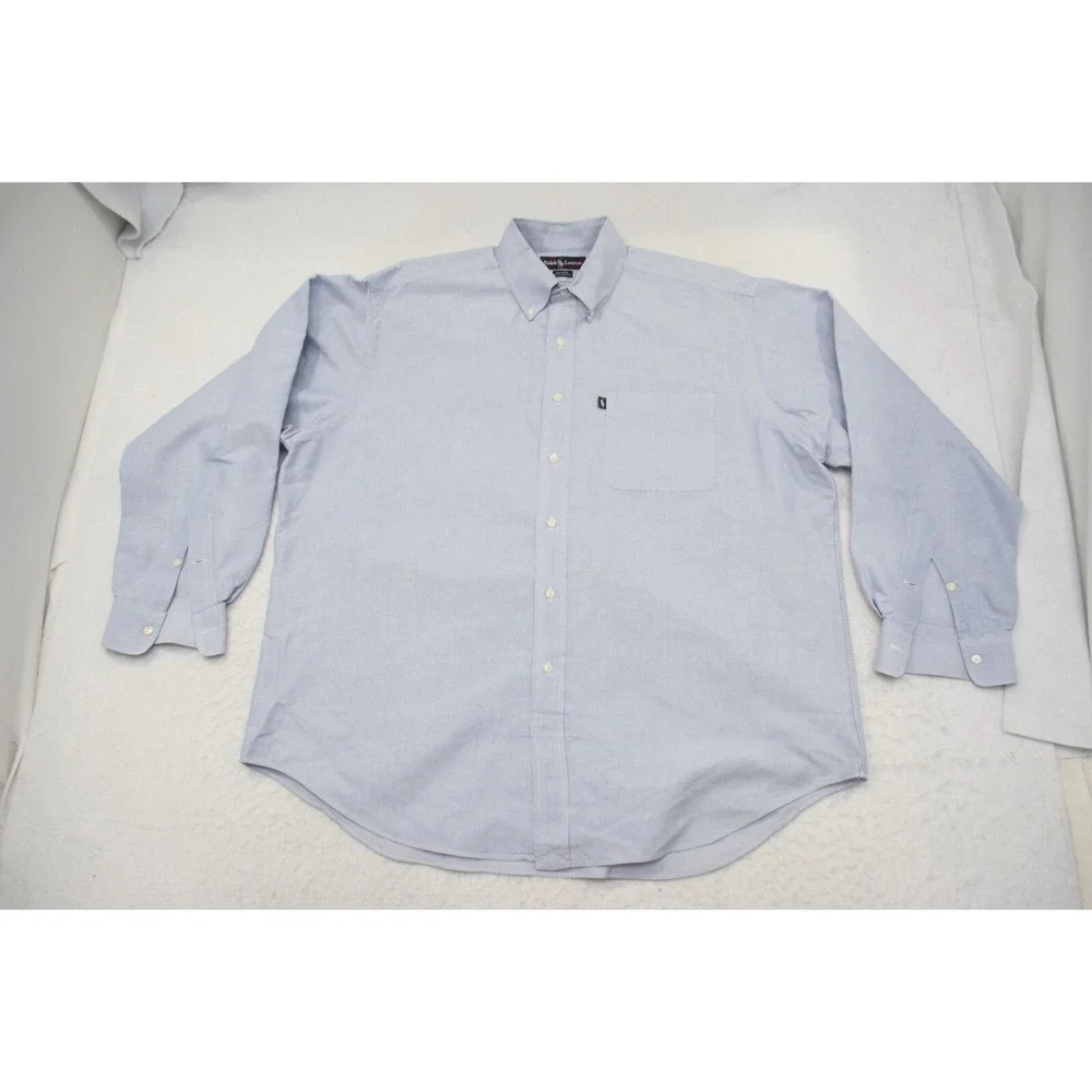Polo Ralph Lauren Blaire Dress Shirt Blue Long‎ Sleeve Button Up Mens Size Large